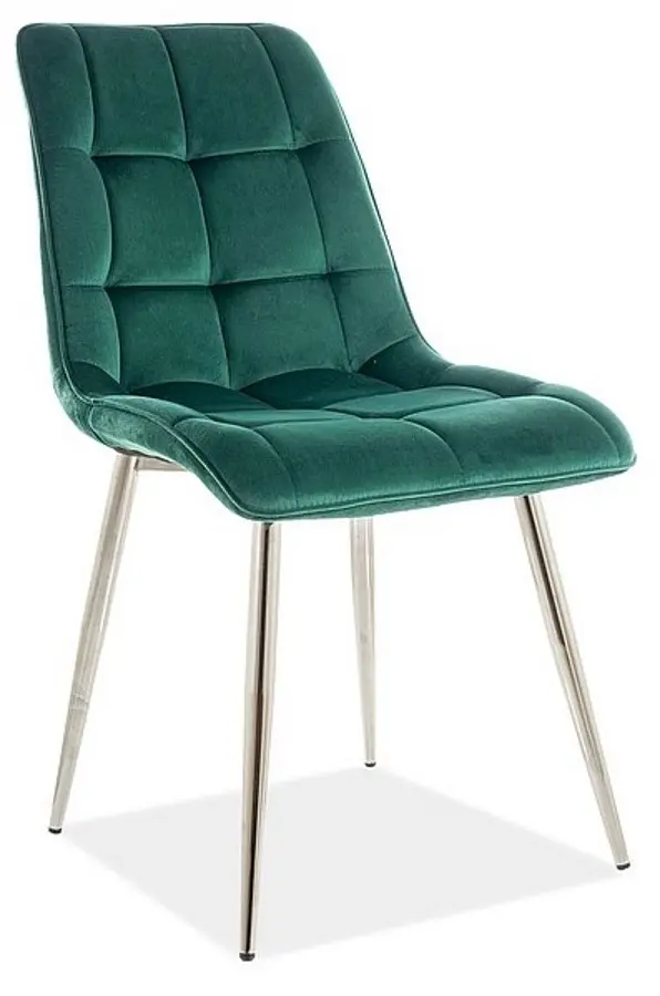Scaun Signal Chic Velvet, verde/crom