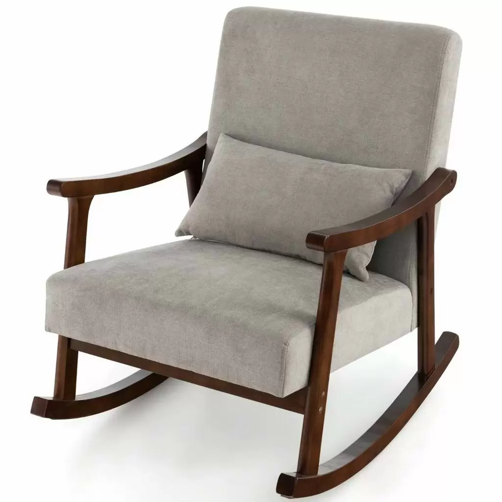Кресло Costway JV11386CF, серый/коричневый