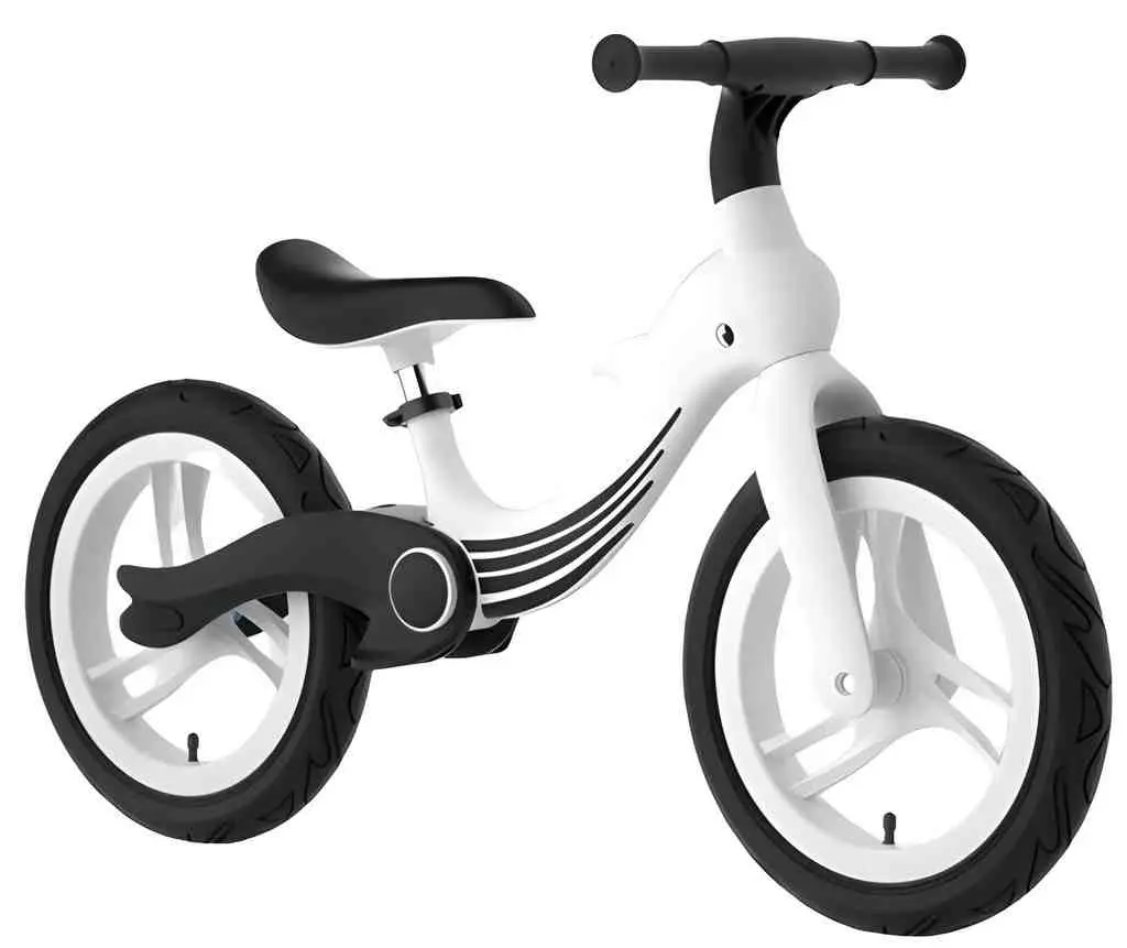Bicicleta fără pedale pliabilă 4Play Dolphin, alb/negru
