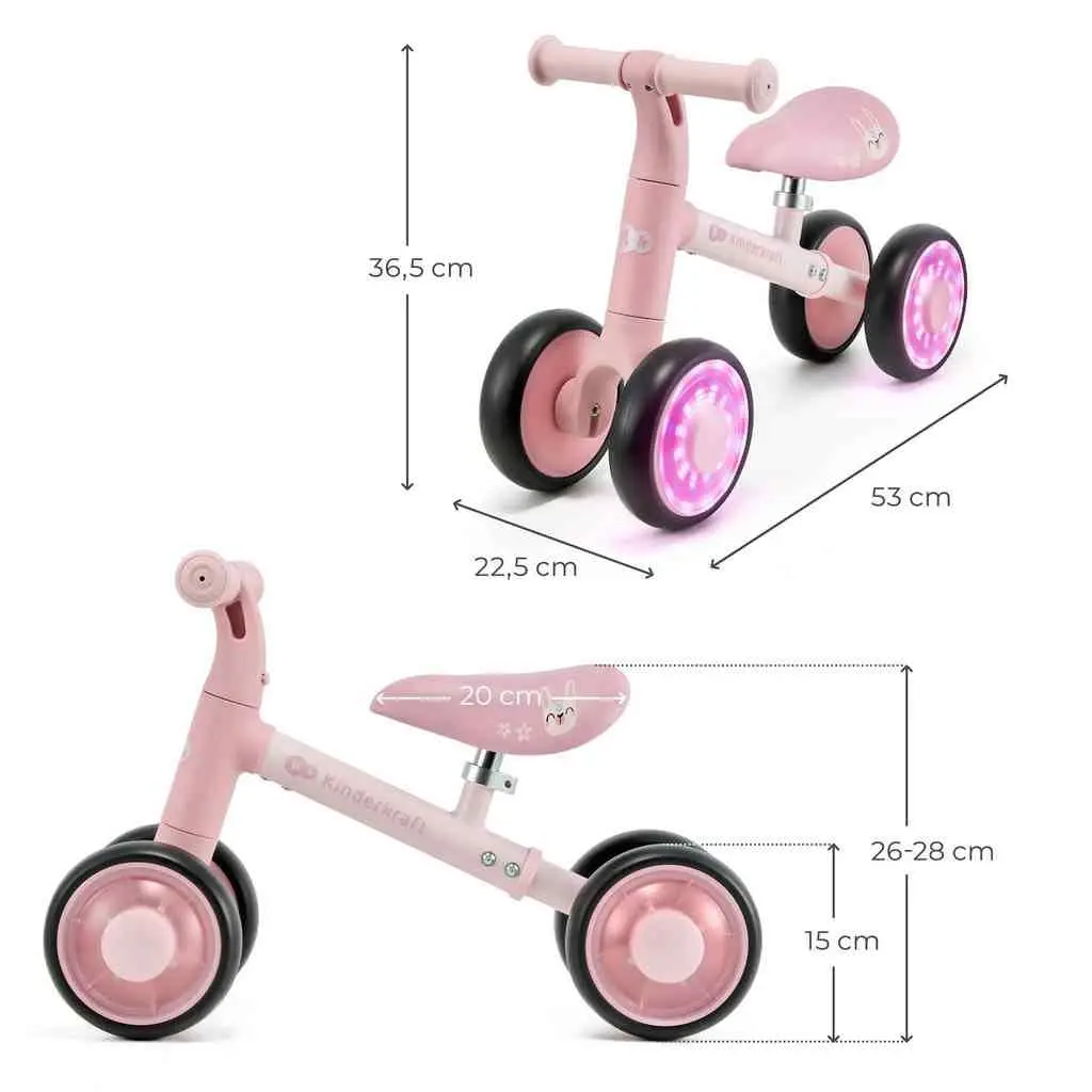 Bicicletă fără pedale KinderKraft Cutie, roz
