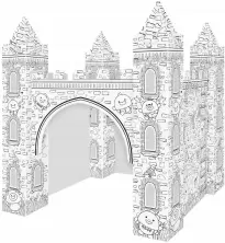 Casă de colorat Woopie Art&Fun Creative Castle, alb/negru