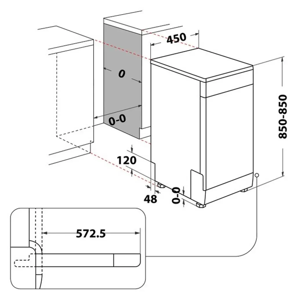 Maşină de spălat vase Whirlpool WSFO 3B23 P, alb
