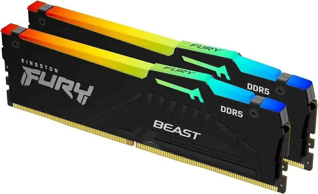 Memorie Kingston FURY Beast RGB 64GB (2x32GB) DDR5-6000MHz, CL30-36-36, 1.4V pe tehnoparc.md Memorie Kingston FURY Beast RGB 64GB (2x32GB) DDR5-6000MHz, CL30-36-36, 1.4V