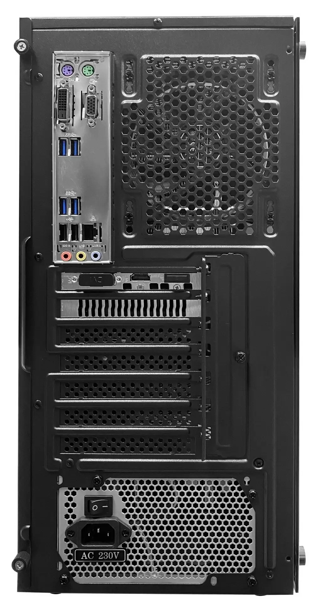 Системный блок Atol PC1055MP (Ryzen 5 4500/8ГБ/256ГБ+1ТБ/Radeon RX560 4ГБ GDDR5), черный