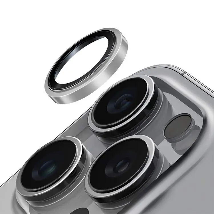 Sticlă de protecție pentru cameră foto Uniq Optix Prime Camera Lens Protector for iPhone 16 Pro/16 Pro Max Silver