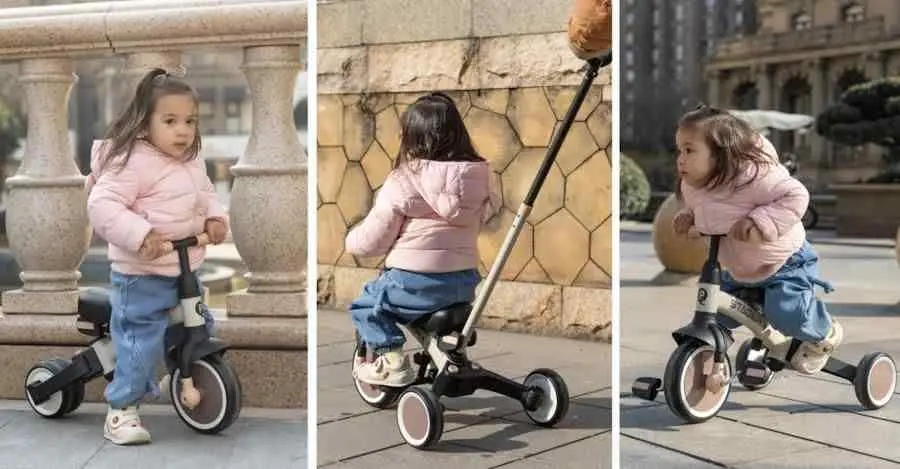 Bicicletă pentru copii Qplay Stager 3 in1, platinum