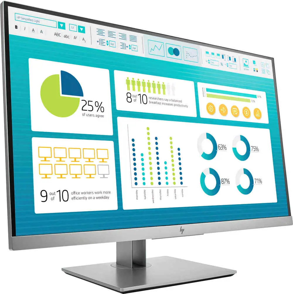 Monitor HP EliteDisplay E273, negru/argintiu