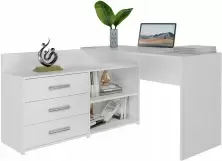 Masă de birou TopEshop Dany, alb mat