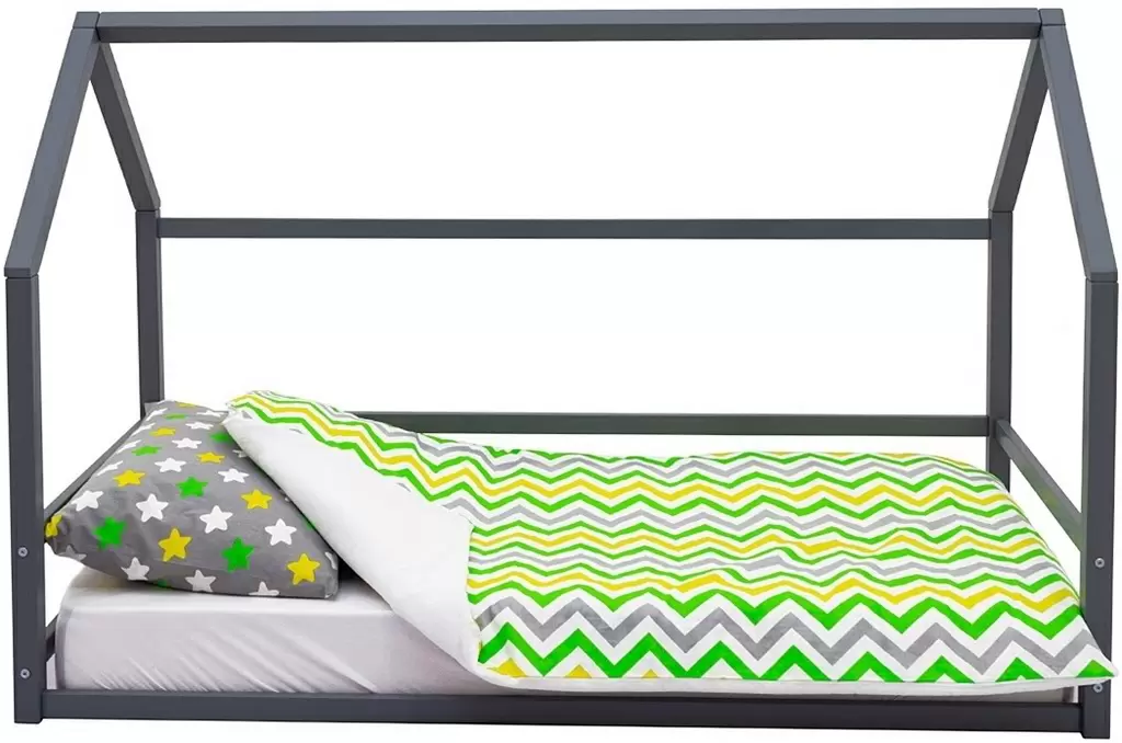 Детская кровать Бельмарко Montessori Svogen 70x160см, графит