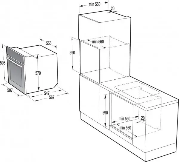 Cuptor electric Gorenje BO 625 E01BK, negru pe tehnoparc.md Cuptor electric Gorenje BO 625 E01BK, negru