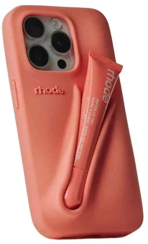 Husă de protecție Rhode Lip Tint Phone Case iPhone 16 Peach Pit (RHLTIP16PP), portocaliu