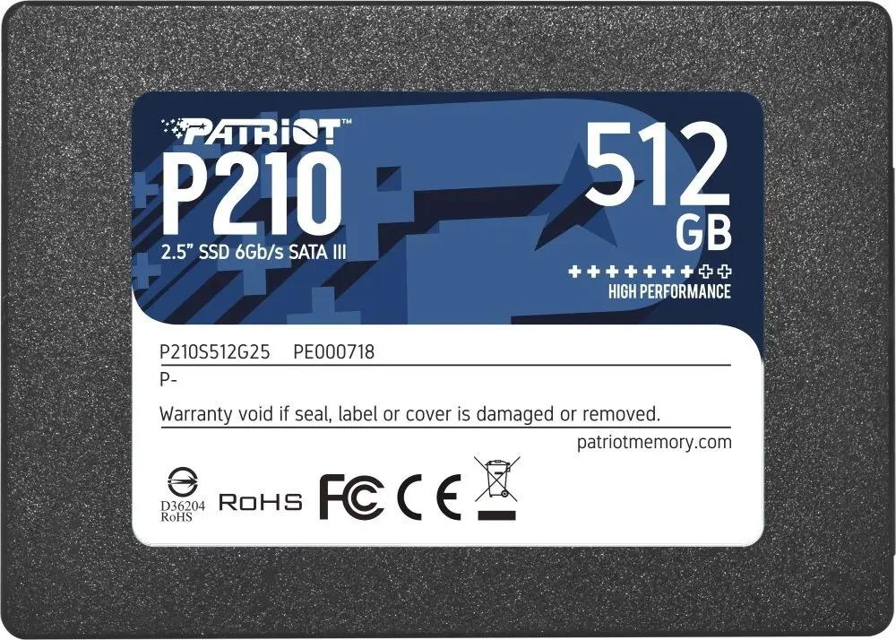 Disc rigid SSD Patriot P210 2.5" SATA, 512GB