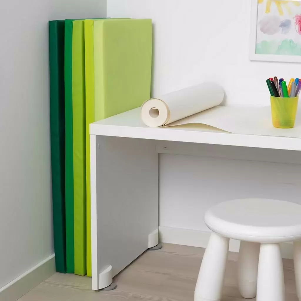 Saltea pliantă pentru gimnastică IKEA Plufsig 78x185cm, verde