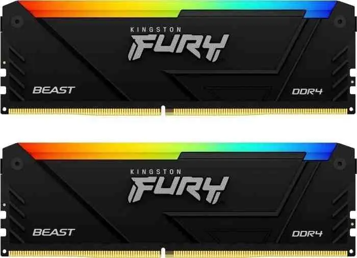 Memorie Kingston FURY Beast RGB 64GB (2x32GB) DDR4-3600MHz, CL18-22-22, 1.35V