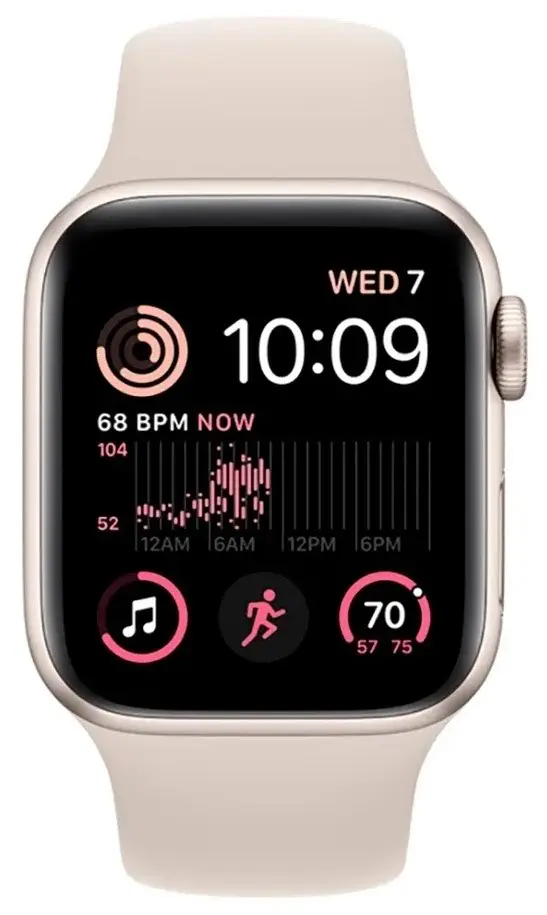 Smartwatch Apple Watch SE 40mm, carcasă din aluminiu, curea tip sport stea strălucitoare pe tehnoparc.md Smartwatch Apple Watch SE 40mm, carcasă din aluminiu, curea tip sport stea strălucitoare