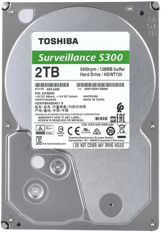 Disc rigid Toshiba Surveillance S300 3.5" HDWT720UZSVA, 2TB