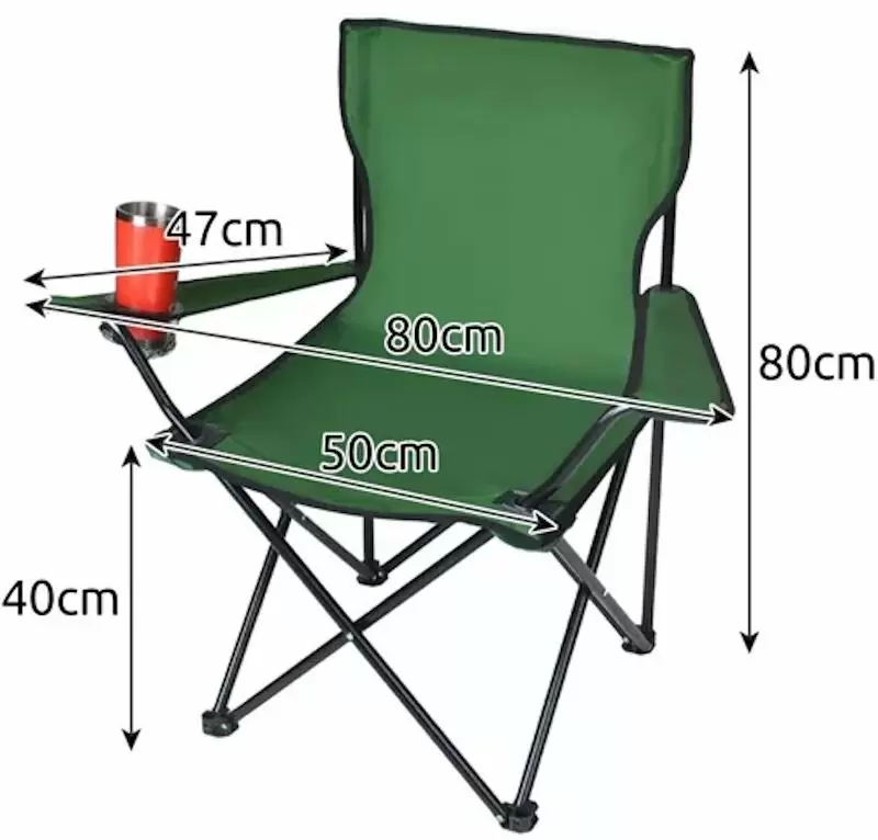 Scaun pliant pentru camping Trizand K23676, verde