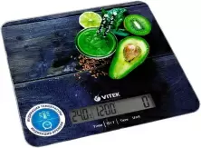 Весы кухонные Vitek VT-2425, синий/рисунок