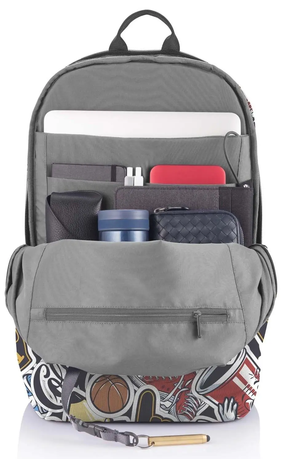 Rucsac XD Design Bobby Soft Art Grafitti, albastru