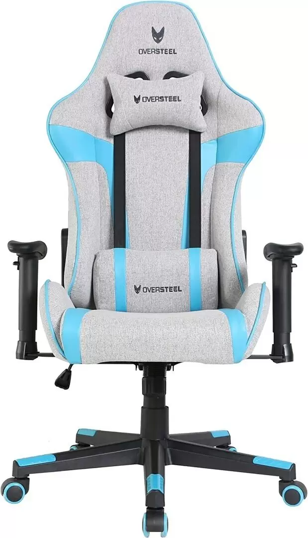 Геймерское кресло Oversteel Ultimet Fabric, серый/синий