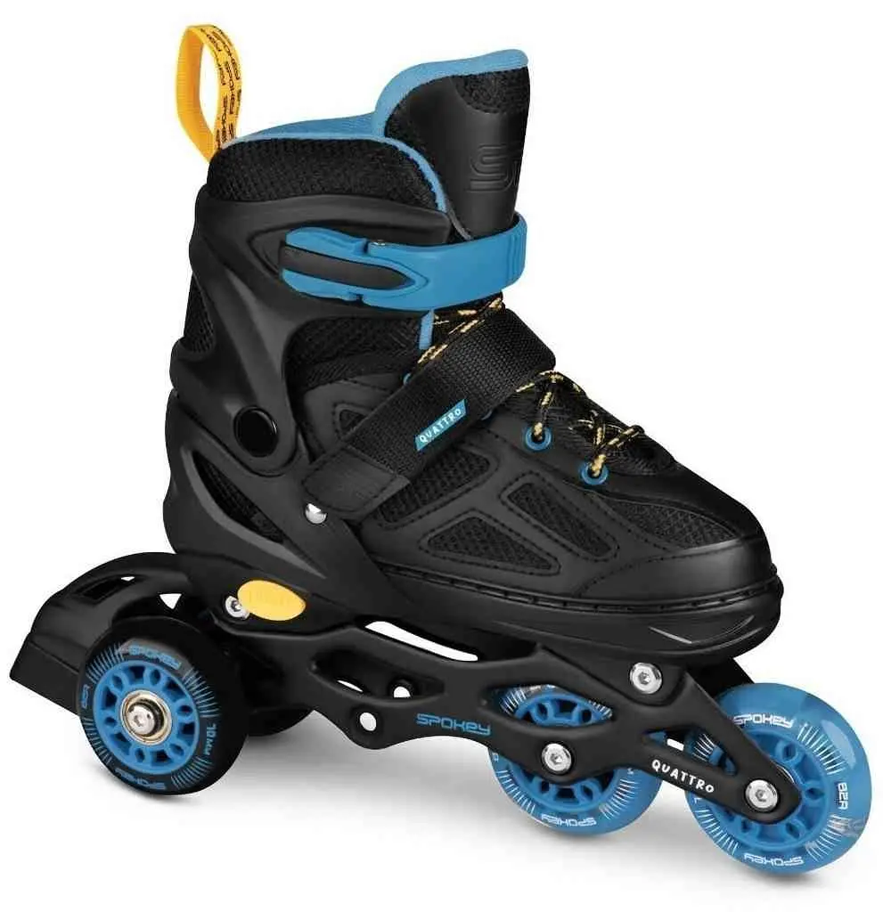 Роликовые коньки Spokey Quattro 4in1 38-41, черный/синий на tehnoparc.md Роликовые коньки Spokey Quattro 4in1 38-41, черный/синий