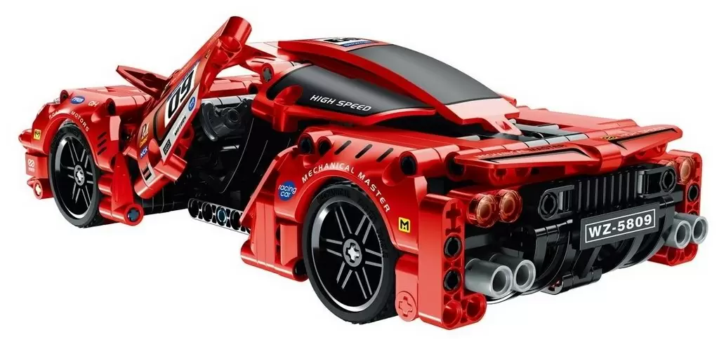 Set de construcție XTech Pull Back Red Racer 437 pcs