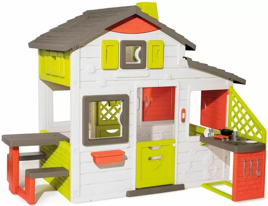 Игровой домик Smoby Neo Friends House + Kitchen, цветной