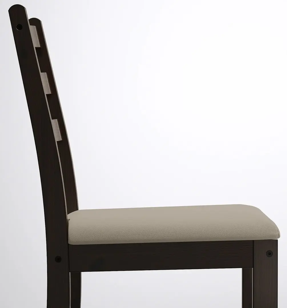 Scaun IKEA Lerhamn, negru-maro/bej vittarid pe tehnoparc.md Scaun IKEA Lerhamn, negru-maro/bej vittarid