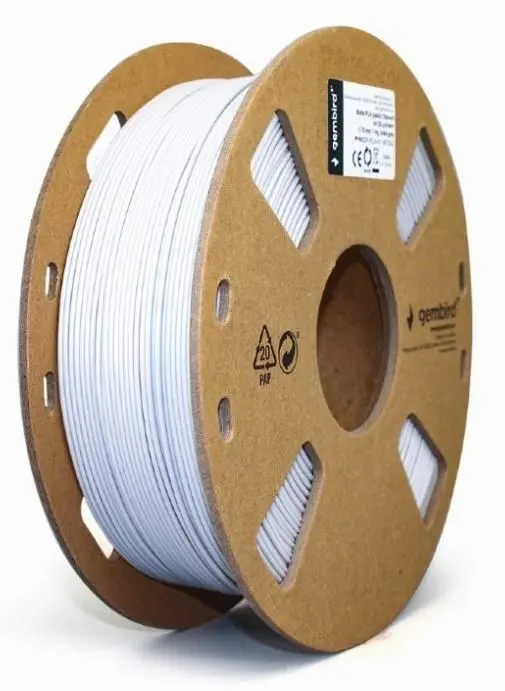 Filament pentru imprimare 3D Gembird 3DP-PLA-01-MTSG, alb