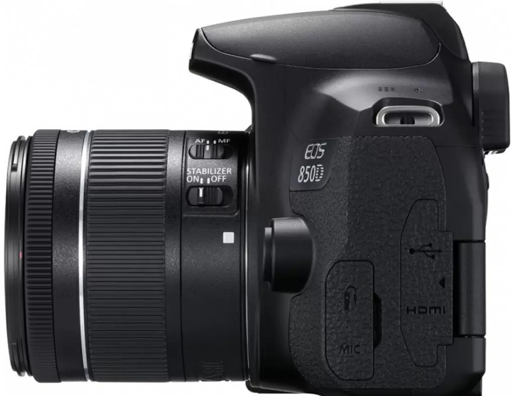 Aparat foto Canon EOS 850D + EF-S 18-55mm f/3.5-5.6 IS STM Kit, negru