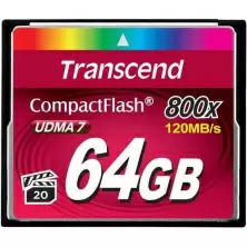 Карта памяти Transcend CompactFlash 800x, 64GB