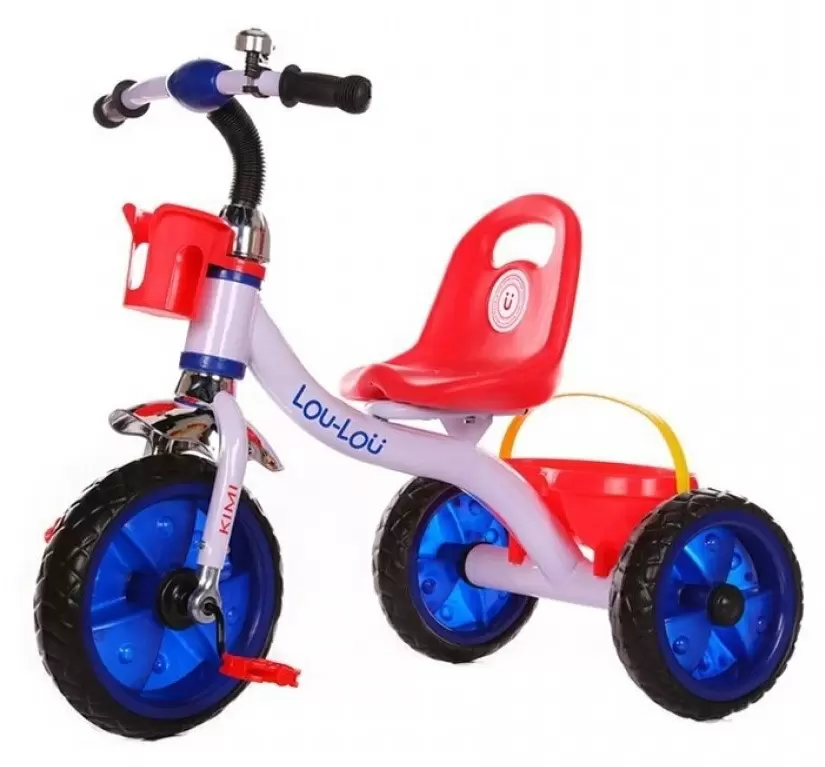 Bicicletă pentru copii Lou-Lou Kimi, roșu/albastru