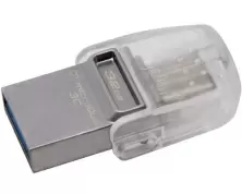 USB-флешка Kingston DataTraveler MicroDuo 3c 32ГБ, серебристый