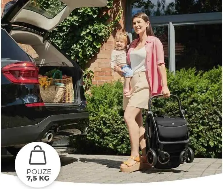 Cărucior KinderKraft Apino Happy, negru