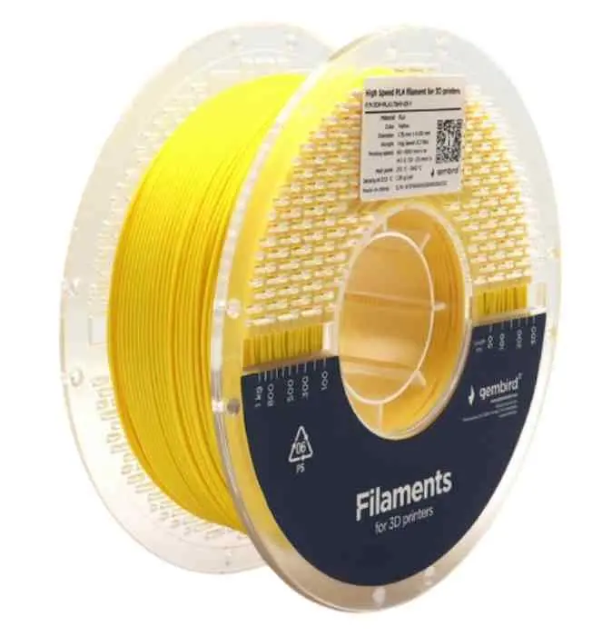 Filament pentru imprimare 3D Gembird 3DP-PLA1.75HY-01-Y, galben