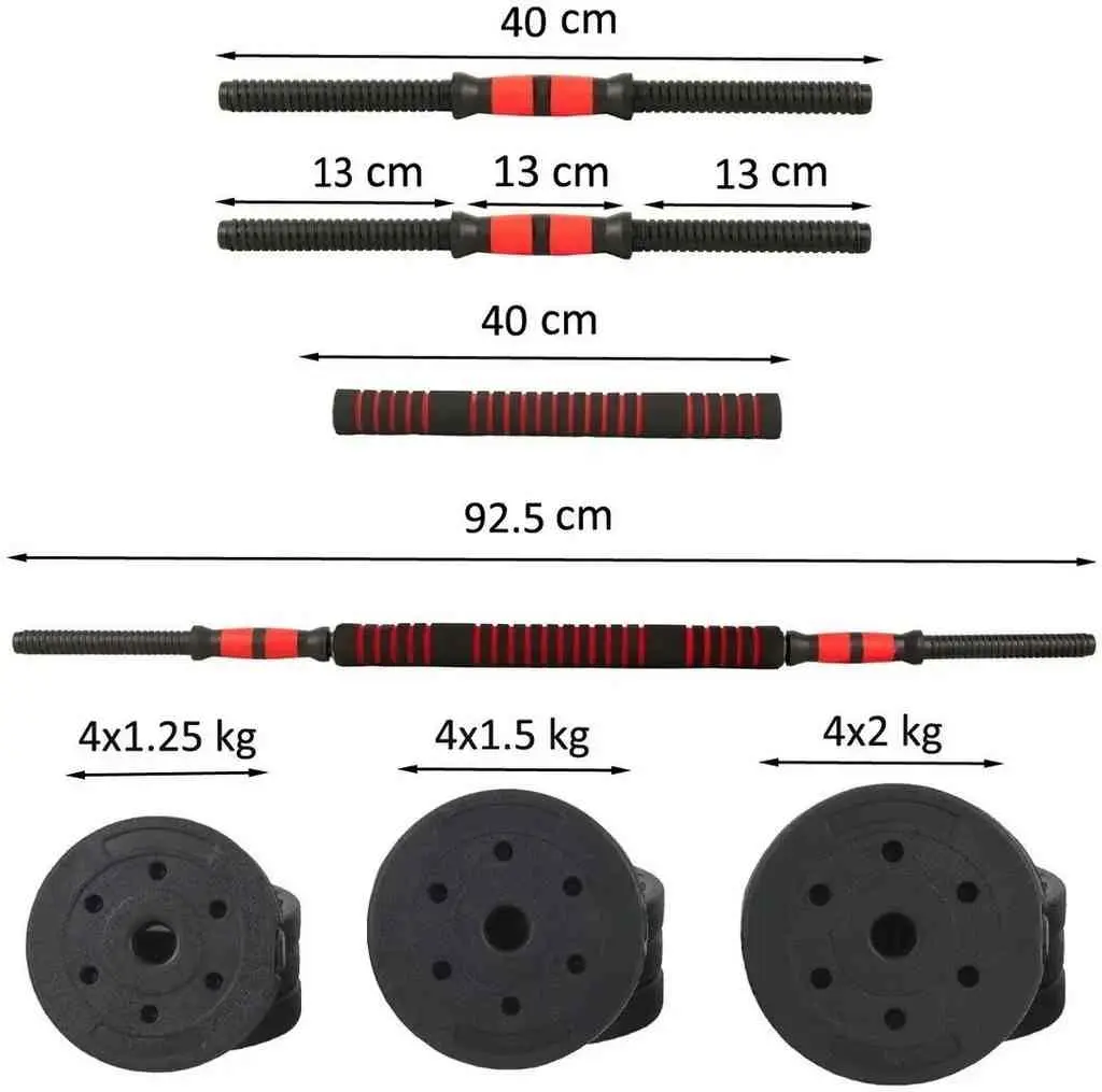 Halteră 4Play AT18 Multipower 2x10kg, negru
