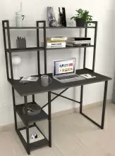 Masă de birou Fabulous cu etajeră, antracit/negru