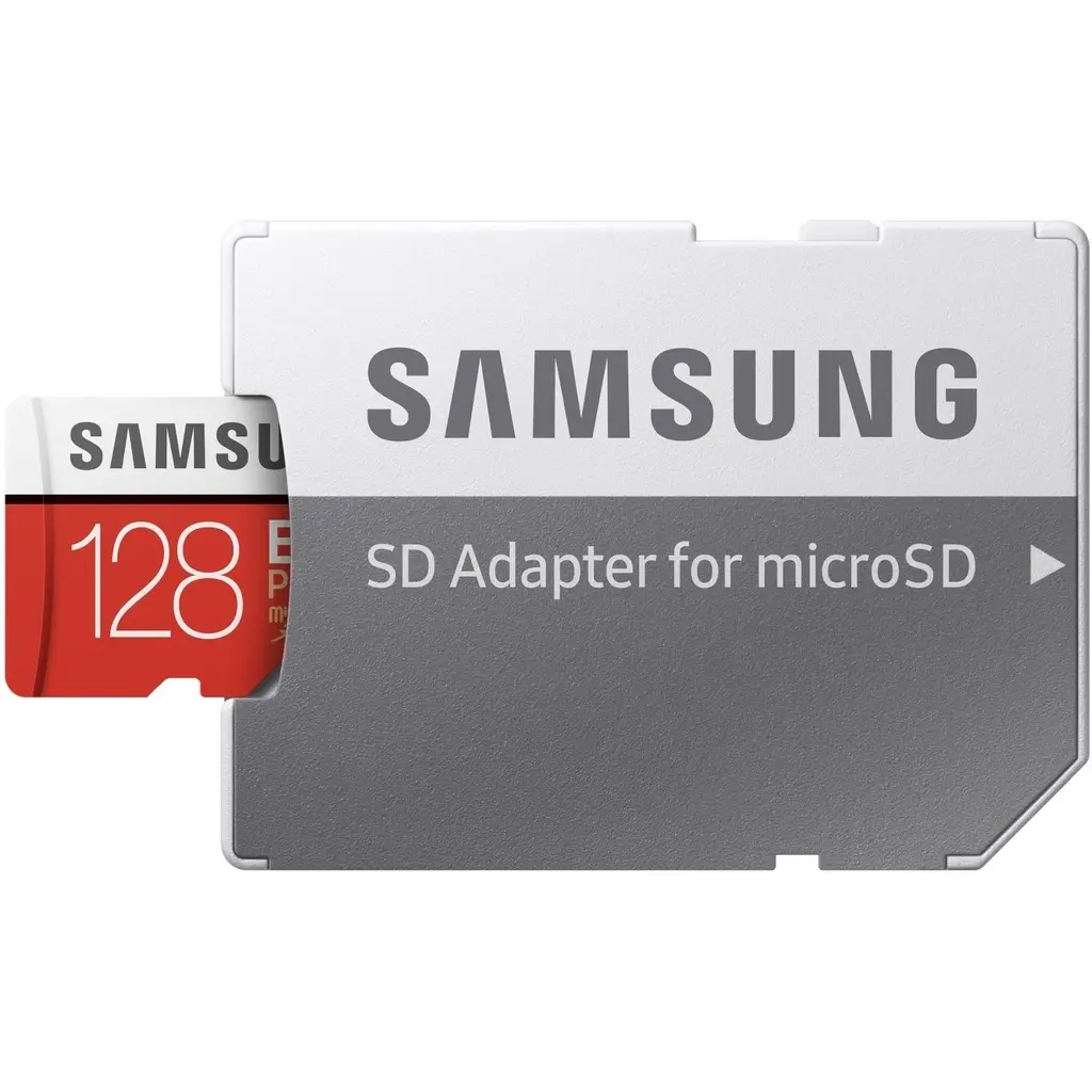 Card de memorie flash Samsung EVO Plus 100 Mb/s microSDXC UHS-I U3 + SD adapter, 128GB