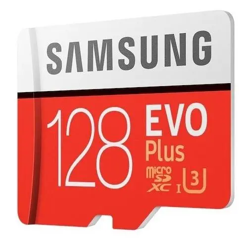Карта памяти Samsung MicroSD EVO Plus Class 10 UHS-I U3 + SD adapter, 128GB