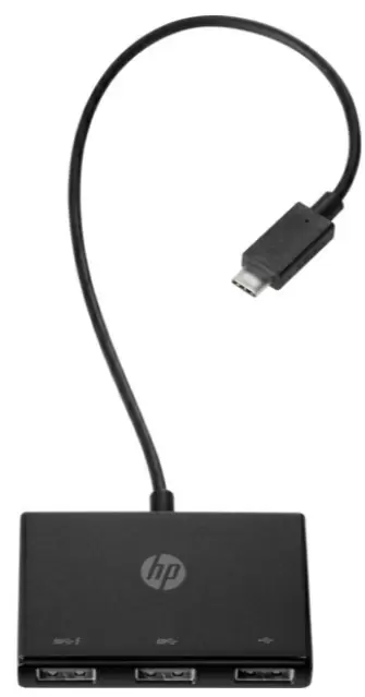 Adaptor HP USB-C to USB-A Hub Z6A00AA, negru