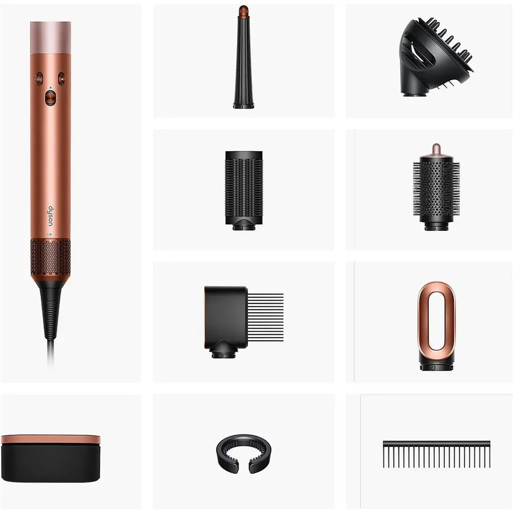 Мультистайлер Dyson HS08 Airwrap i.d Curly+Wavy Amber, золотой на tehnoparc.md Мультистайлер Dyson HS08 Airwrap i.d Curly+Wavy Amber, золотой