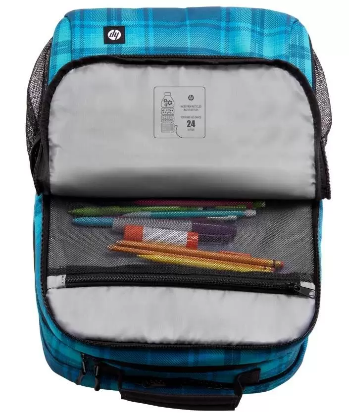 Рюкзак HP Campus XL Tartan Plaid Backpack, синий