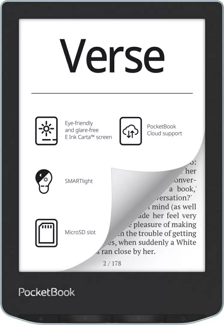 eBook PocketBook Verse, albastru deschis