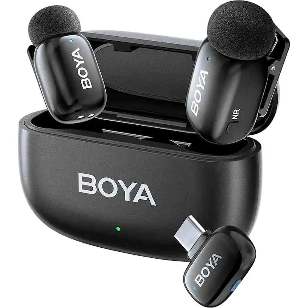 Microfon Boya Mini 2-02, negru pe tehnoparc.md Microfon Boya Mini 2-02, negru
