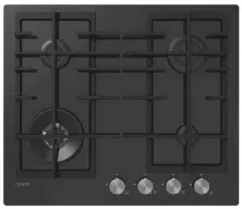 Plită incorporabilă cu gaz Candy CVFG6BF4PX, negru