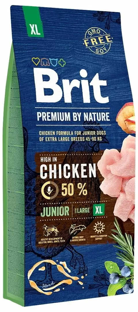 Hrană uscată pentru câini Brit Premium Junior XL Chicken 15kg