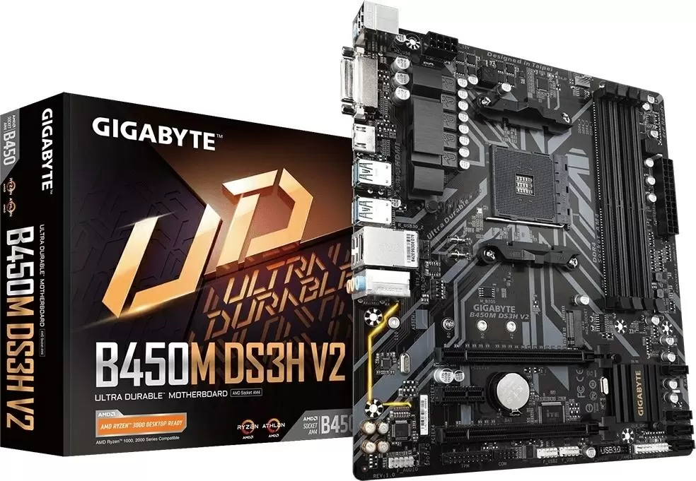 Материнская плата Gigabyte B450M DS3H V2 1.0