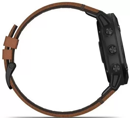 Умные часы Garmin Fenix 6X Pro Sapphire Editions Leather, черный