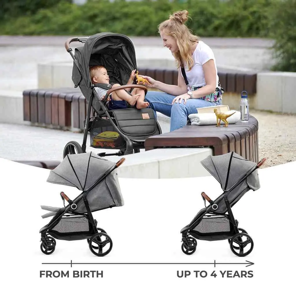 Коляска KinderKraft Grande Plus, серый