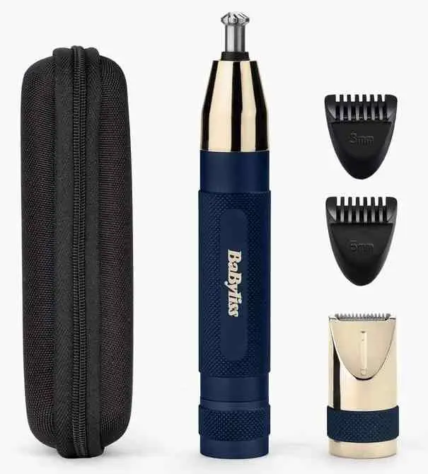 Aparat de tuns părul din nas/urechi Babyliss E112E, albastru